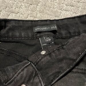 Sincerely Jules black jean shorts